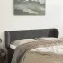 Tăblie de pat cu aripioare gri închis 147x23x118/128 cm catifea GartenMobel Dekor