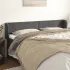 Tăblie de pat cu aripioare gri închis 147x23x118/128 cm catifea GartenMobel Dekor