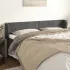 Tăblie de pat cu aripioare gri închis 147x23x118/128 cm catifea GartenMobel Dekor