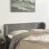 Tăblie de pat cu aripioare gri închis 147x23x78/88 cm catifea GartenMobel Dekor
