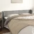 Tăblie de pat cu aripioare gri închis 203x23x78/88 cm catifea GartenMobel Dekor
