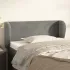 Tăblie de pat cu aripioare gri închis 83x23x78/88 cm catifea GartenMobel Dekor