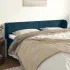 Tăblie de pat cu aripioare verde închis 183x23x78/88 cm catifea GartenMobel Dekor