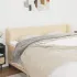 Tăblie de pat cu aripioare maro închis 183x23x78/88 cm textil GartenMobel Dekor
