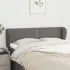 Tăblie de pat cu aripioare maro închis 147x23x78/88 cm textil GartenMobel Dekor