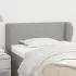 Tăblie de pat cu aripioare maro închis 203x23x118/128 cm textil GartenMobel Dekor