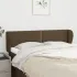 Tăblie de pat cu aripioare maro închis 203x23x118/128 cm textil GartenMobel Dekor