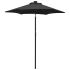 Umbrelă de soare cu lumini LED, negru, 200x211 cm, aluminiu GartenMobel Dekor