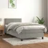 Pat box spring cu saltea, verde închis, 80x220 cm, catifea GartenMobel Dekor