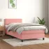 Pat box spring cu saltea, gri închis, 100x200 cm, catifea GartenMobel Dekor