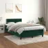 Pat box spring cu saltea, verde închis, 80x220 cm, catifea GartenMobel Dekor