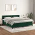 Pat box spring cu saltea, verde închis, 80x220 cm, catifea GartenMobel Dekor