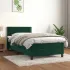 Pat box spring cu saltea, verde închis, 80x220 cm, catifea GartenMobel Dekor