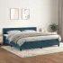 Pat box spring cu saltea, gri închis, 200x200 cm, catifea GartenMobel Dekor