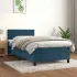 Pat box spring cu saltea, negru, 80x200 cm, catifea GartenMobel Dekor