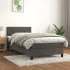 Pat box spring cu saltea, roz, 100x200 cm, catifea GartenMobel Dekor