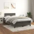 Pat box spring cu saltea, gri închis, 180x210 cm, catifea GartenMobel Dekor
