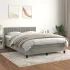 Pat box spring cu saltea, gri deschis, 80x210 cm, catifea GartenMobel Dekor