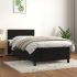 Pat box spring cu saltea, negru, 100x200 cm, catifea GartenMobel Dekor