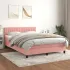 Pat box spring cu saltea, roz, 180x210 cm, catifea GartenMobel Dekor