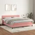 Pat box spring cu saltea, gri închis, 160x200 cm, catifea GartenMobel Dekor