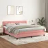 Pat box spring cu saltea, roz, 180x210 cm, catifea GartenMobel Dekor
