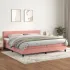 Pat box spring cu saltea, gri închis, 200x200 cm, catifea GartenMobel Dekor
