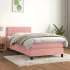 Pat box spring cu saltea, roz, 180x210 cm, catifea GartenMobel Dekor