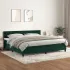 Pat box spring cu saltea, gri închis, 200x200 cm, catifea GartenMobel Dekor