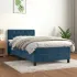 Pat box spring cu saltea, verde închis, 80x200 cm, catifea GartenMobel Dekor