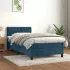 Pat box spring cu saltea, verde închis, 90x190 cm, catifea GartenMobel Dekor