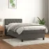 Pat box spring cu saltea, verde închis, 80x200 cm, catifea GartenMobel Dekor