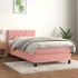 Pat box spring cu saltea, verde închis, 80x200 cm, catifea GartenMobel Dekor