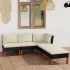 Set mobilier de grădină cu perne, 5 piese, negru, poliratan GartenMobel Dekor