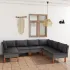 Set mobilier de grădină cu perne, 7 piese, gri, poliratan GartenMobel Dekor
