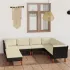 Set mobilier de grădină cu perne, 8 piese, negru, poliratan GartenMobel Dekor