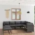 Set mobilier de grădină cu perne, 8 piese, gri, poliratan GartenMobel Dekor