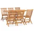 Set mobilier de exterior pliabil, 9 piese, lemn masiv de tec GartenMobel Dekor