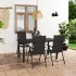 Set mobilier de grădină, 7 piese, negru GartenMobel Dekor