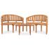 Set mobilier grădină tip banană, 3 piese, lemn masiv de tec GartenMobel Dekor