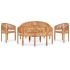 Set mobilier grădină tip banană, 5 piese, lemn masiv de tec GartenMobel Dekor
