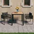 Set mobilier masă de grădină, 5 piese, negru și maro, ratan PVC GartenMobel Dekor