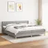 Pat continental cu saltea, gri deschis, 80x200 cm, textil GartenMobel Dekor
