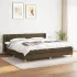 Pat box spring cu saltea, maro închis, 80x200 cm, textil GartenMobel Dekor