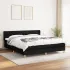 Pat box spring cu saltea, negru, 80x200 cm, textil GartenMobel Dekor