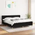 Pat box spring cu saltea, negru, 80x200 cm, textil GartenMobel Dekor