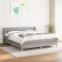 Pat continental cu saltea, gri deschis, 80x200 cm, textil GartenMobel Dekor