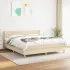 Pat box spring cu saltea, albastru, 180x200 cm, material textil GartenMobel Dekor