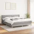 Pat continental cu saltea, gri deschis, 80x200 cm, textil GartenMobel Dekor