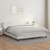 Pat box spring cu saltea, cappuccino, 160x200cm piele ecologică GartenMobel Dekor